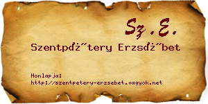 Szentpétery Erzsébet névjegykártya